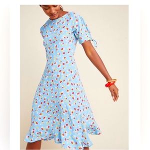 ANTHROPOLOGIE ankle length floral dress in  like new condition